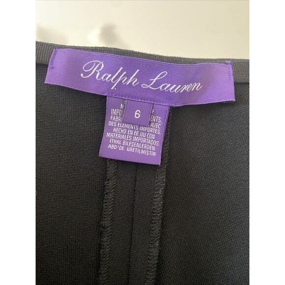 Ralph Lauren Purple Label Womens 6 Wool Blend Black Straight Leg Dress Pants Lux - Picture 4 of 6